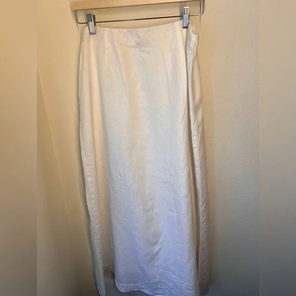 Reformation Andi Linen White Button-Front Maxi Skirt - Picture 5 of 5